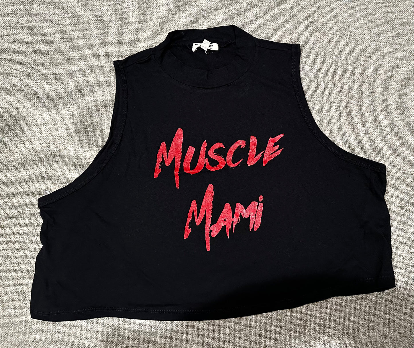 Muscle Mami black crop top