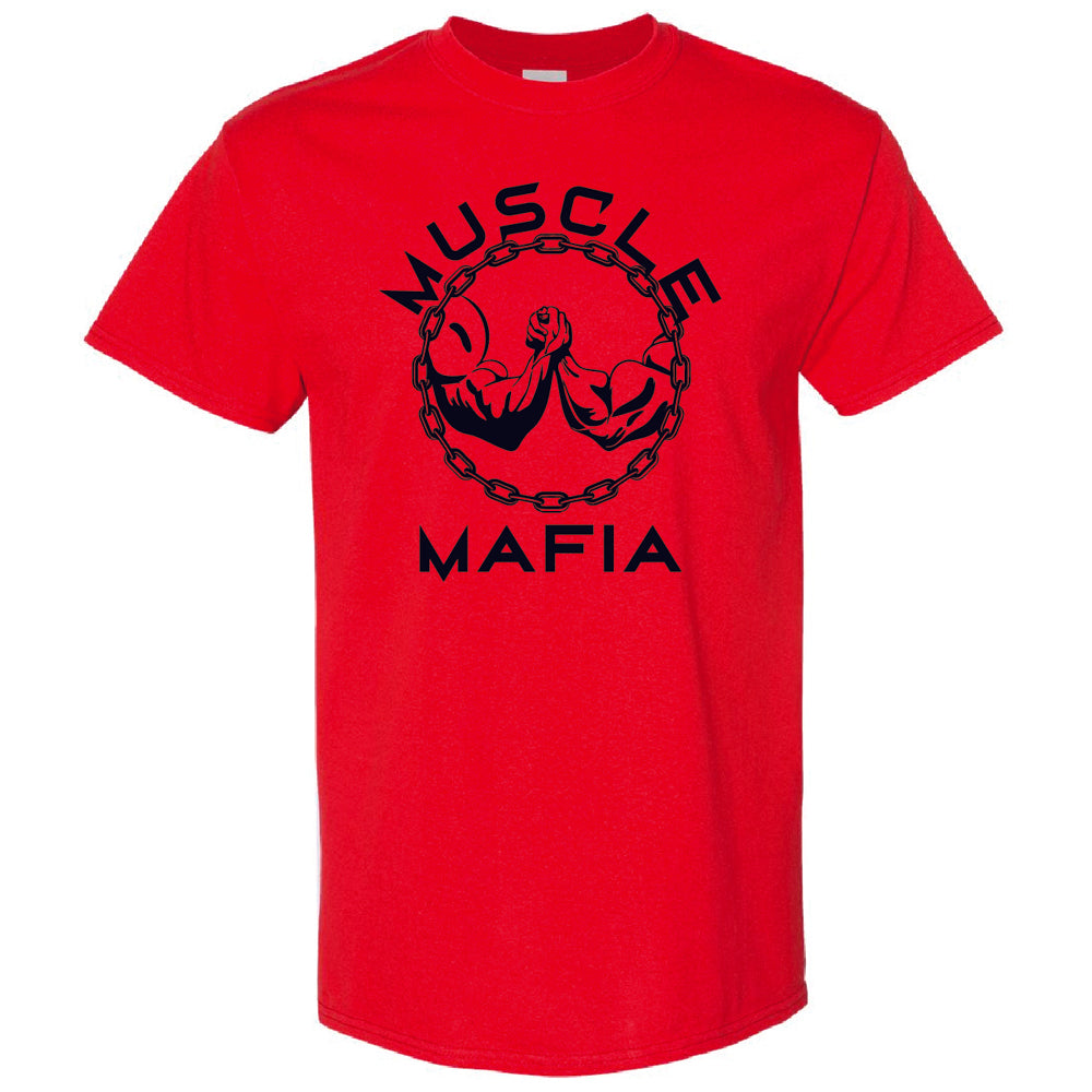 Red Cotton T-Shirt with Black MM Logo