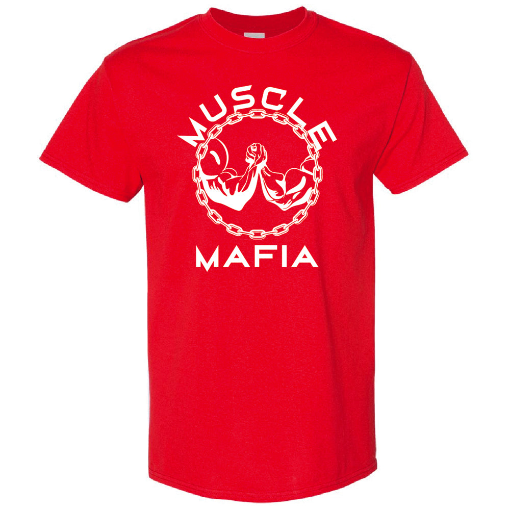 Red Cotton T-Shirt with White MM Logo