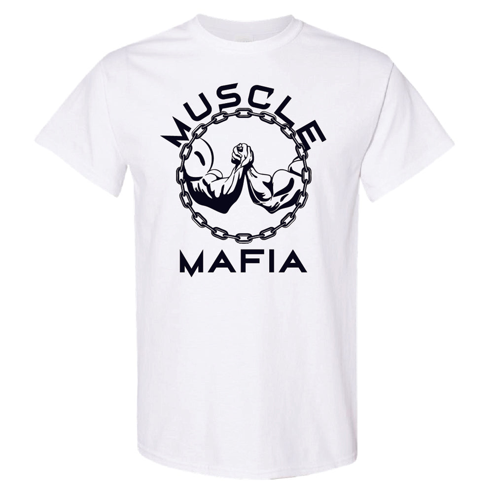 White Cotton T-Shirt with Black MM Logo